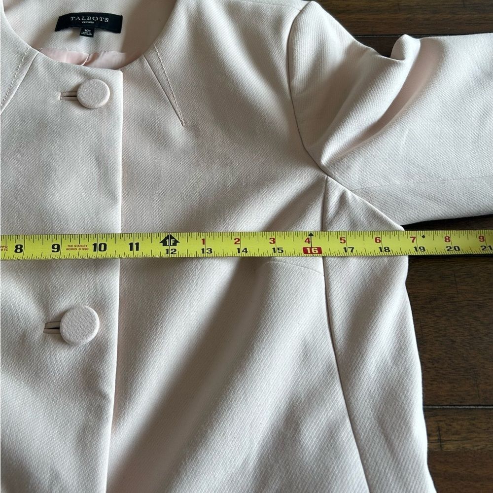 Talbots Pale Pink Long Lined Blazer Size 10 Petite - Picture 6 of 10